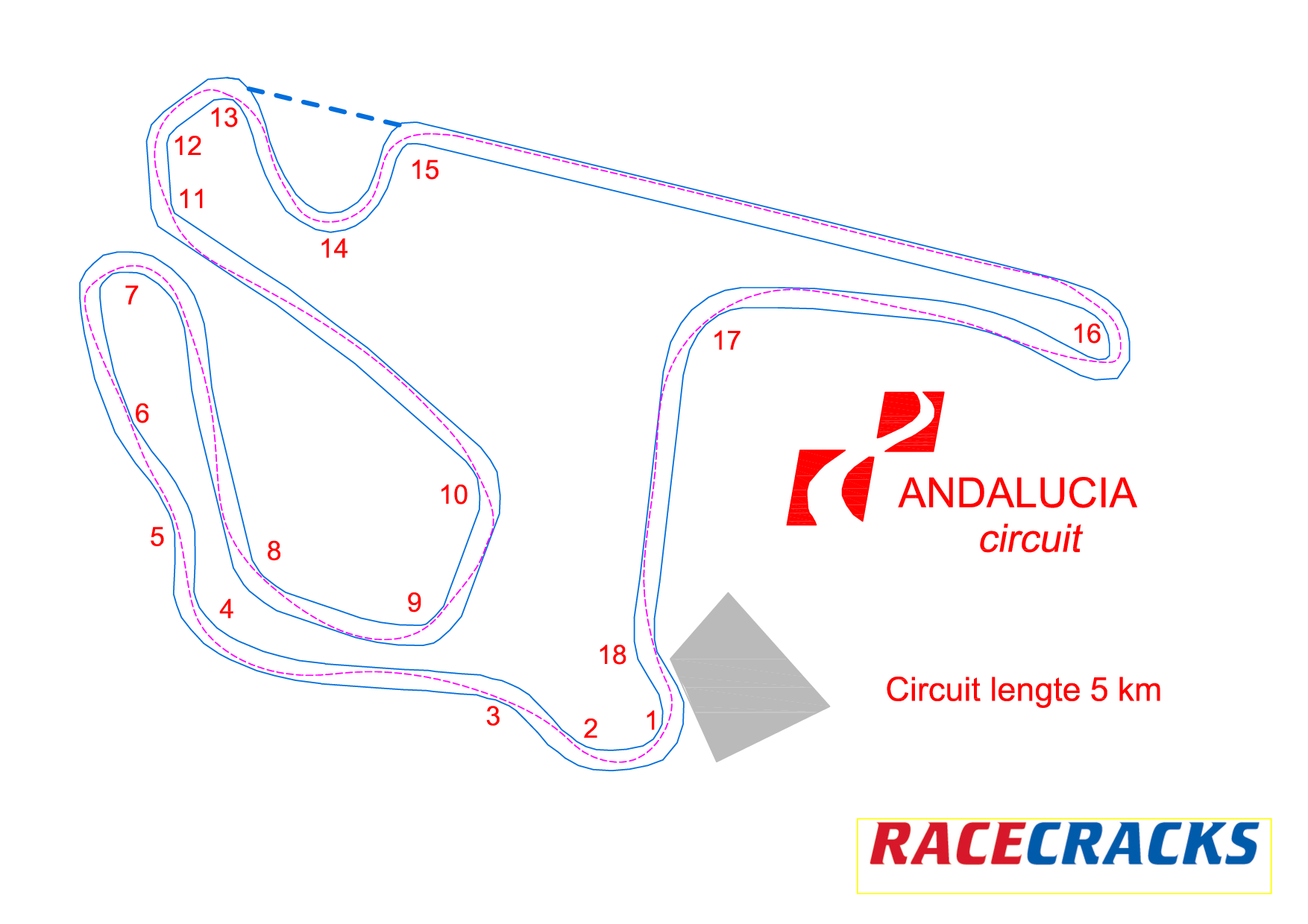 Andalucia circuit plattegrond