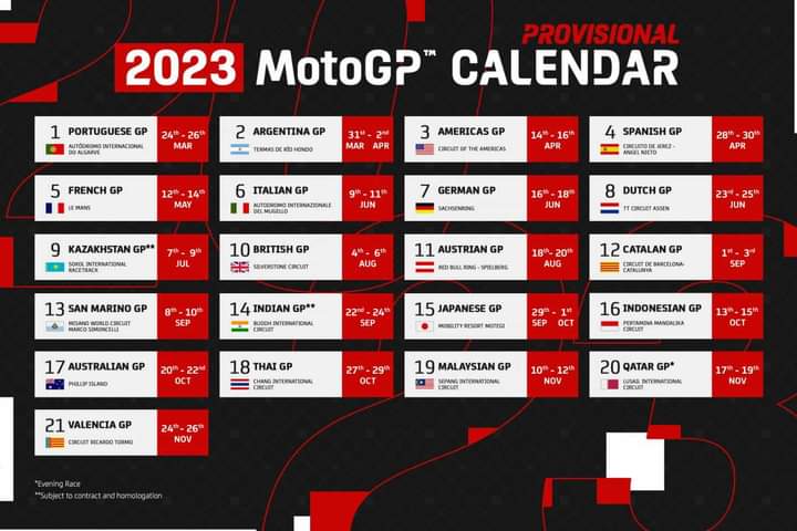 MotoGP kalender 2023