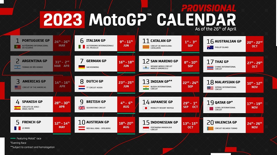 MotoGP kalender 2023